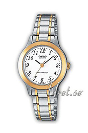 Casio Collection Biały/Stal w odcieniu złota Ø27 mm LTP-1263G-7BEF