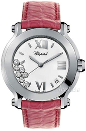 Chopard Happy Sport Biały/Skóra Ø36 mm 27/8475-3001