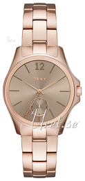 DKNY Dress Szary/Stal w kolorze różowego złota Ø36 mm NY2518