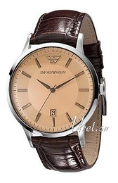 Emporio Armani Dress Srebrny/Skóra Ø41 mm AR2427
