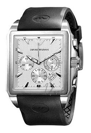 Emporio Armani Classic Srebrny/Guma 43x40 mm AR0657