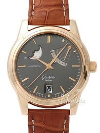 Glashütte Original Senator Szary/Skóra Ø39 mm 39-44-15-21-04