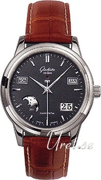 Glashütte Original Senator Szary/Skóra Ø39 mm 39-50-14-22-04