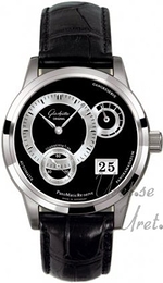 Glashütte Original Pano Czarny/Skóra Ø39 mm 90-03-03-03-04