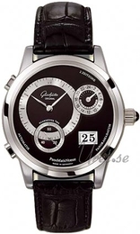 Glashütte Original Pano Czarny/Skóra Ø39 mm 90-04-03-03-04