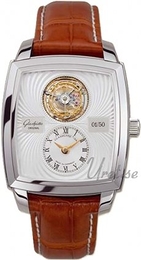 Glashütte Original Senator Srebrny/Skóra 40x36 mm 43-01-12-12-04