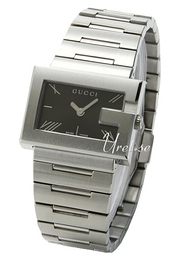 Gucci 100G-105 Czarny/Stal 31x22 mm YA100505