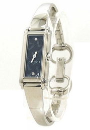 Gucci 107-112 Czarny/Stal 30x12 mm YA109505