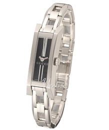 Gucci 107-112 Czarny/Stal 36x14 mm YA110502