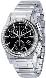 Gucci Pantheon Czarny/Stal Ø36 mm YA115411