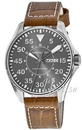 Hamilton Khaki Aviation Czarny/Skóra Ø46 mm H64715535