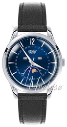 Henry London Knightsbridge Niebieski/Skóra Ø38.5 mm HL39-LS-0071
