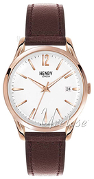 Henry London Hampstead Biały/Skóra Ø39 mm HL39-S-0028