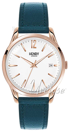 Henry London Knightsbridge Biały/Skóra Ø39 mm HL39-S-0132