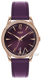 Henry London Hampstead Purpurowy/Skóra Ø39 mm HL39-SS-0084