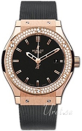 Hublot Classic Fusion Diamonds Czarny/Guma Ø45 mm 511.PX.1180.RX.1104