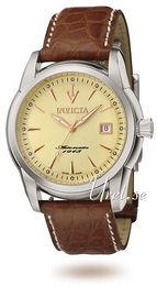 Invicta Vintage Żółte złoto/Skóra Ø43 mm 3776