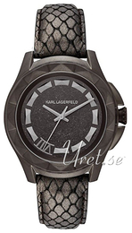 Karl Lagerfeld Karl 7 Czarny/Skóra Ø44 mm KL1039