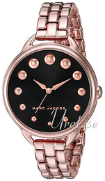 Marc by Marc Jacobs Czarny/Stal w kolorze różowego złota Ø36 mm MJ3495