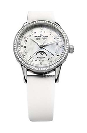 Maurice Lacroix Les Classiques Ladies Phases De Lune Biały/Skóra Ø38 mm LC6057-SD501-17E