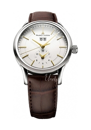 Maurice Lacroix Les Classiques Grande Date GMT Srebrny/Skóra Ø40 mm LC6088-SS001-130
