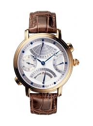 Maurice Lacroix Masterpiece Double Retrograde Srebrny/Skóra Ø43.5 mm MP7018-PG101-930