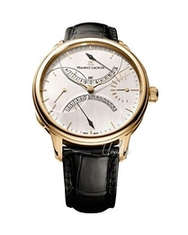 Maurice Lacroix Masterpiece Double Retrograde Srebrny/Skóra Ø46 mm MP7218-PG101-130