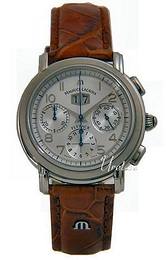 Maurice Lacroix Masterpiece Sport Srebrny/Skóra Ø40 mm MP6088-SS001-12G