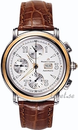 Maurice Lacroix Masterpiece Srebrny/Skóra Ø40 mm MP6318-PS101-12E