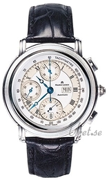 Maurice Lacroix Masterpiece Srebrny/Skóra Ø40 mm MP6318-SS001-11E
