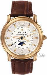 Maurice Lacroix Masterpiece Biały/Skóra Ø38 mm MP6427-YG101-92E