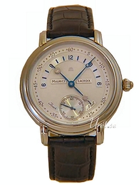 Maurice Lacroix Masterpiece Classic Srebrny/Skóra Ø43 mm MP7058-SS001-190