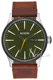 Nixon The Sentry Zielony/Skóra Ø42 mm A1052334-00