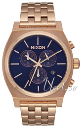 Nixon The Time Teller Niebieski/Stal w kolorze różowego złota Ø39 mm A9722398-00