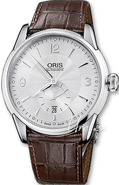 Oris Culture Artelier Small Second Date Srebrny/Skóra Ø40 mm 01 623 7582 4071-07 5 21 70FC