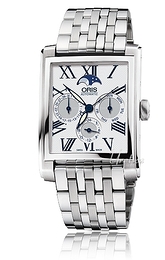 Oris Culture Rectangular Complication Srebrny/Stal 46x33 mm 581 7658 4071 MB