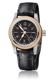 Oris Aviation Big Crown Pointer Date Czarny/Skóra Ø30 mm 584 7626 4364 LS