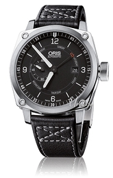 Oris Aviation BC4 Small Second Pointer Day Czarny/Skóra Ø42.7 mm 645 7617 4174 LS