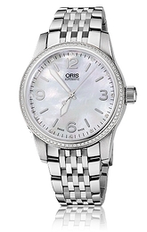 Oris Aviation Big Crown Diamonds Biały/Stal Ø38 mm 733 7649 4966 MB