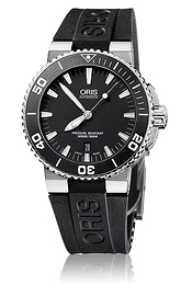 Oris Divers Aquis Date Czarny/Guma Ø43 mm 01 733 7653 4154-07 4 26 34EB