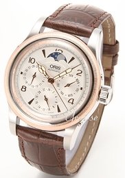 Oris Aviation Srebrny/Skóra Ø38 mm 581 7566 4361 LS