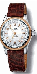 Oris Aviation Srebrny/Skóra Ø32 mm 584 7558 4361 LS