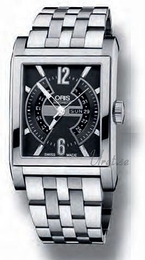 Oris Culture Rectangular Titan Day Date Czarny/Stal 39x34 mm 585 7622 7064 MB