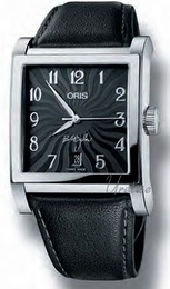 Oris Culture Czarny/Skóra 39x38 mm 733 7618 4084 LS