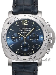 Panerai Contemporary Chrono Daylight Niebieski/Skóra Ø44 mm PAM00326