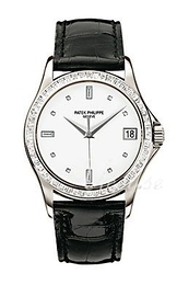 Patek Philippe Calatrava Biały/Skóra Ø37 mm 5118P/010