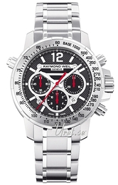 Raymond Weil Nabucco Czarny/Stal Ø46 mm 7800-ST-05207