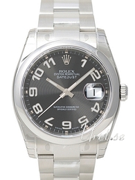 Rolex Datejust Steel Czarny/Stal Ø36 mm 116200-0078