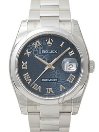 Rolex Datejust Steel Niebieski/Stal Ø36 mm 116200/11