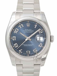 Rolex Datejust Steel Niebieski/Stal Ø36 mm 116200/14